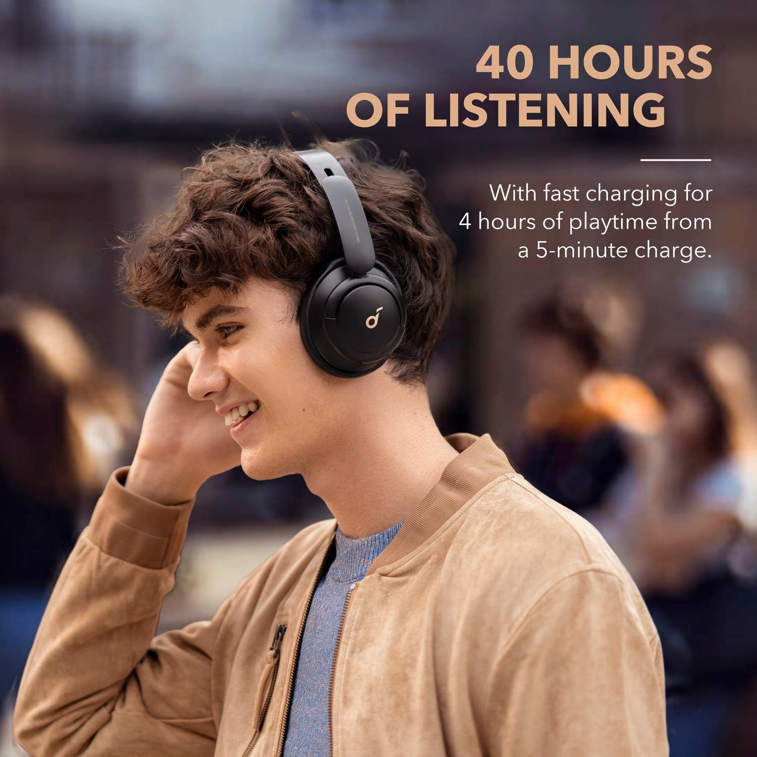 Anker Soundcore Life Q30 Hybrid Active Noise Cancelling Headphones Bluetooth with Multiple Modes, Hi-Res Sound Bluetooth Headphones, Custom EQ via App, 40H Playtime, Multipoint Connection