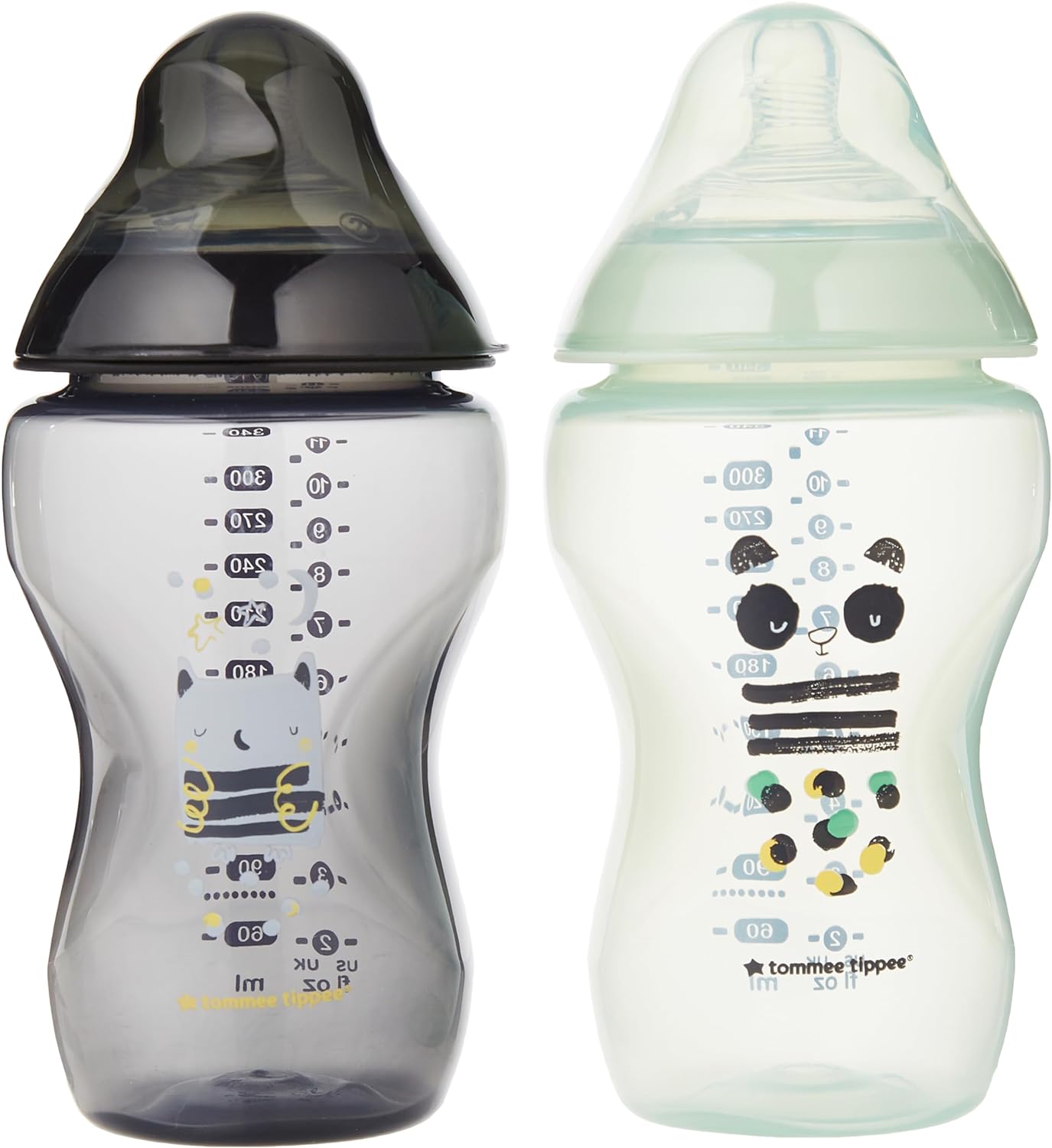 Tommee Tippee Closer To Nature Feeding Bottle, 340Ml X 2 - Boy