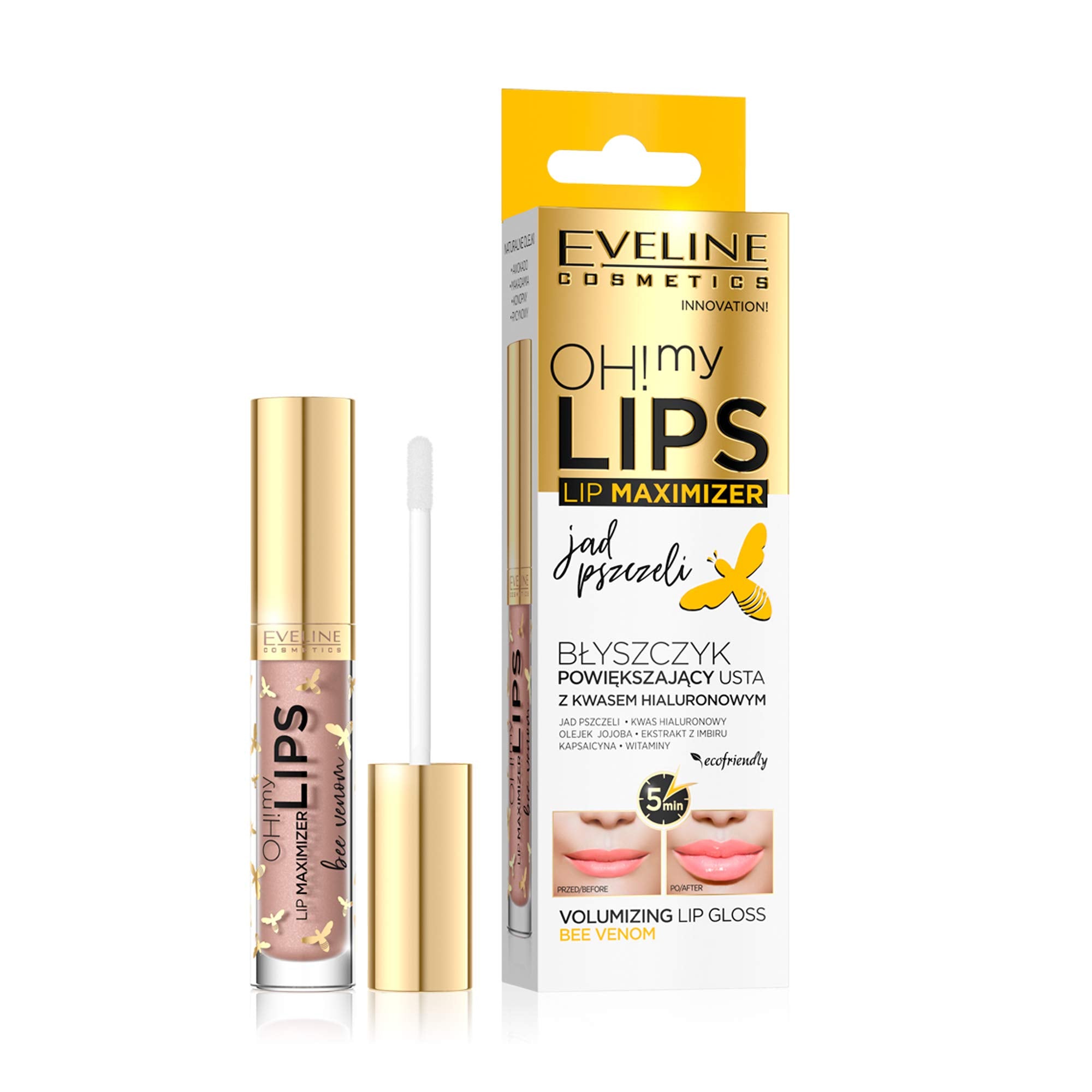 Eveline Oh My Lips Lip Maximizer Lip-Gloss Bee Venom, 4.5 Ml