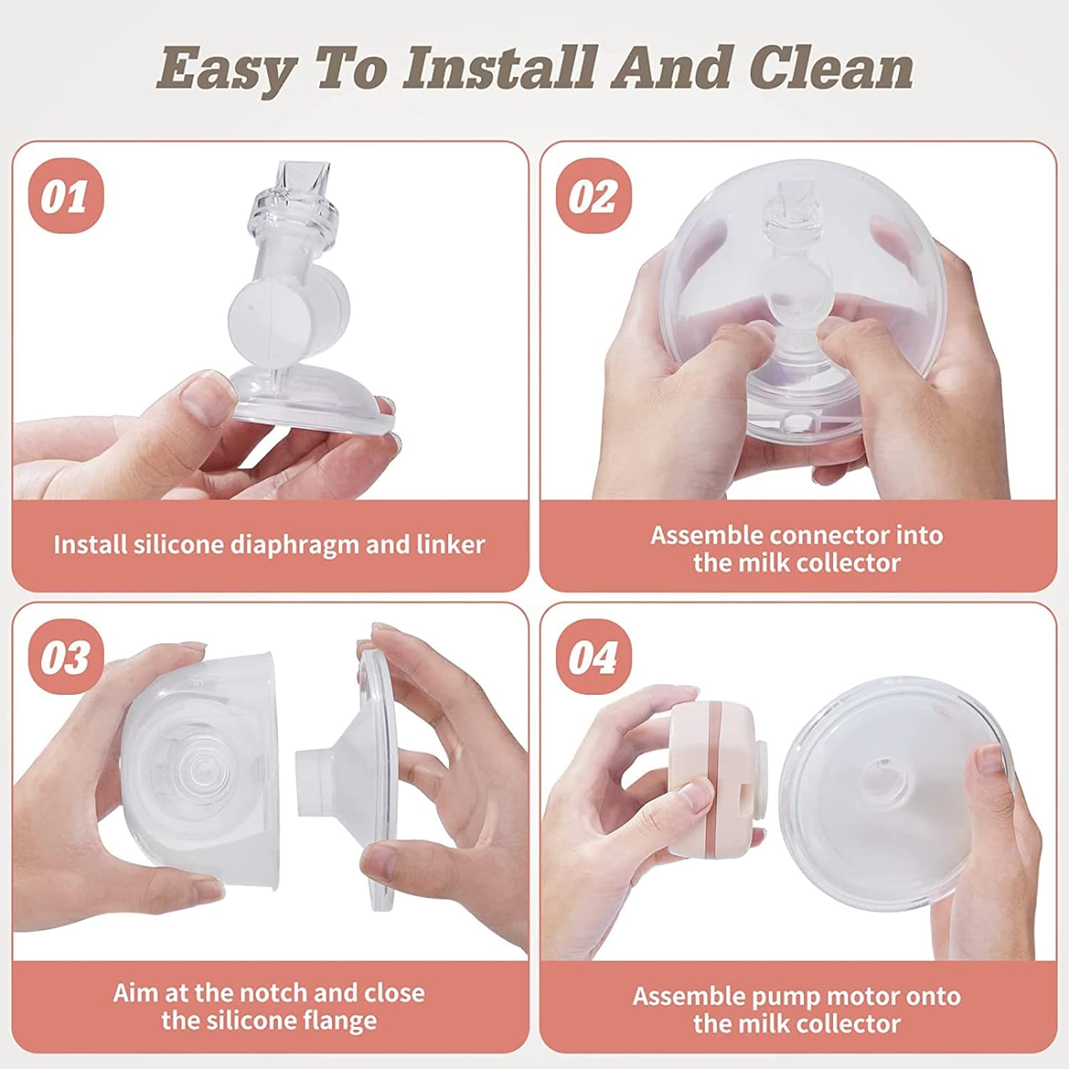 ELE3ST Electric Wearable Breast Pump with 3 Modes and 9 Levels, LCD Display Memory Function Rechargeable Single Milk Extractor Painless and Noiseless, Can be Used Day and Night