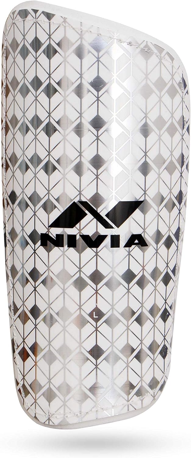 Nivia Classic Shin Guards with Sleeves for Youth and Adults (Medium) | for Football Games Matches, Training,