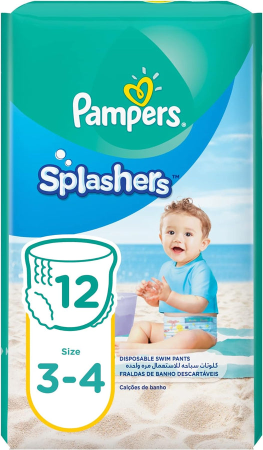 Pampers Splashers, Size 3-4, 6-12 kg, Carry Pack, 12 Swim Diaper Pants