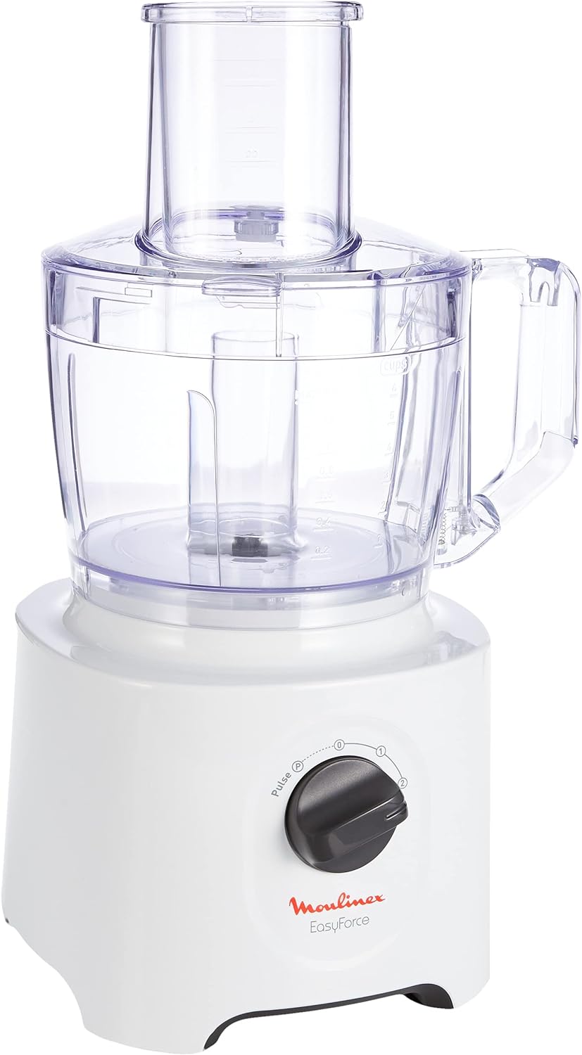 Moulinex Easy Force Food Processor, 800 Watts, 6 Attachments, White, Fp247127, min 2 yrs warranty