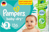 Pampers Baby-Dry, Size 3, Midi, 6-10 kg, Giant Saving Box