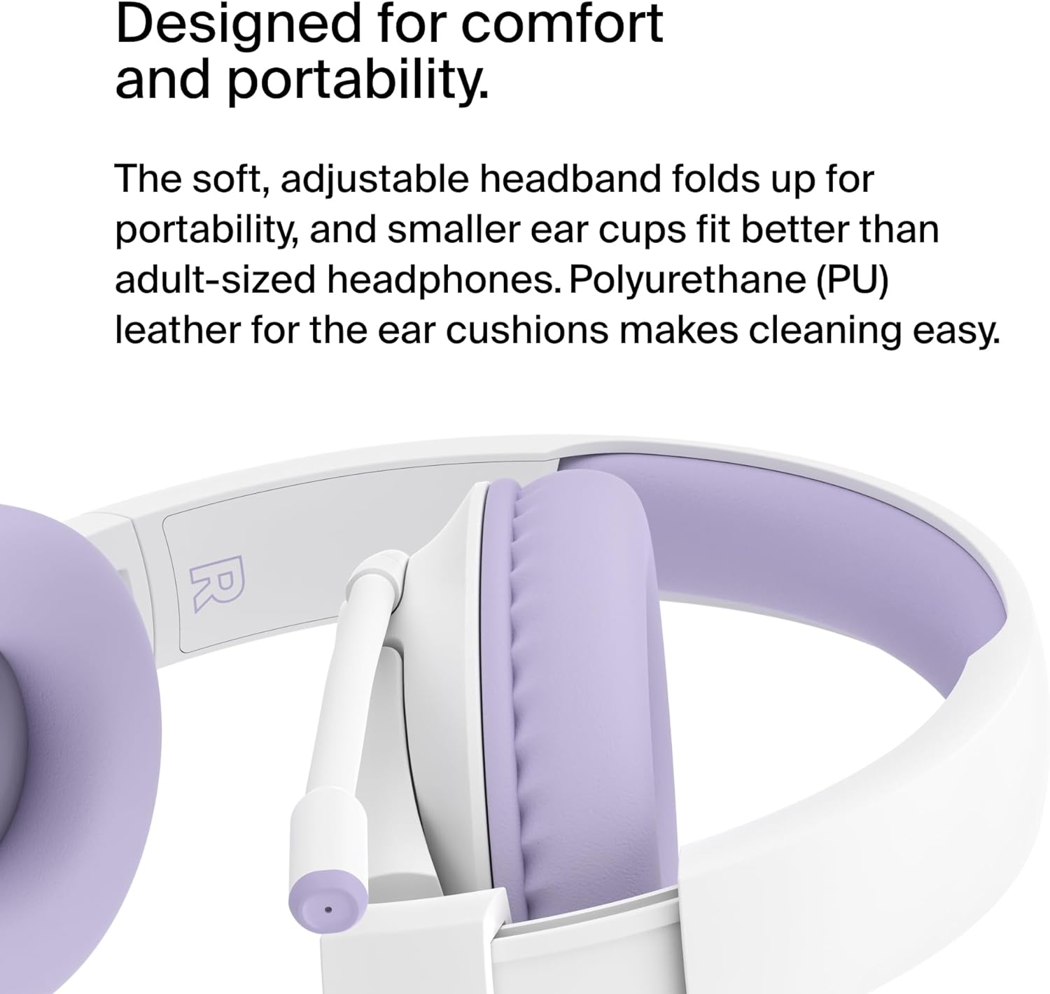 Belkin SoundForm Mini Kids Wireless Headphones with Built in Microphone, On Ear Headsets Girls and Boys For Online Learning, School, Travel Compatible with iPhones, iPads, Galaxy and more - Blue