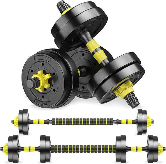 Adjustable-Dumbbells-(10 kg) Set,Free Weights Set with Connector,Fitness Exercises for Home Gym Suitable Men/Women