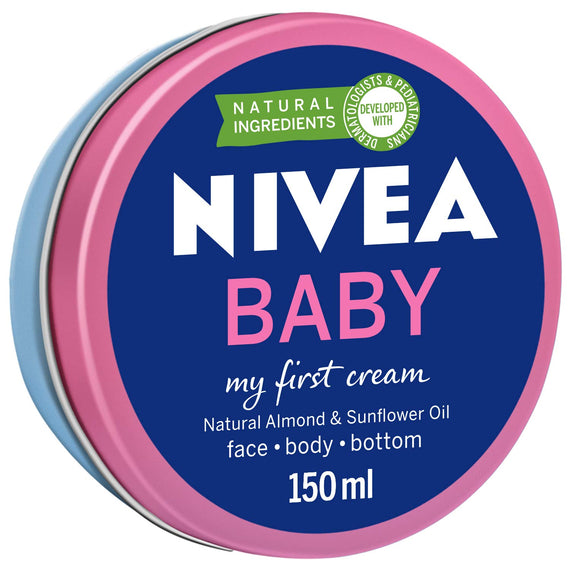 NIVEA Baby All Purpose Cream, My First Cream Natural Almond & Sunflower Oil, 150ml
