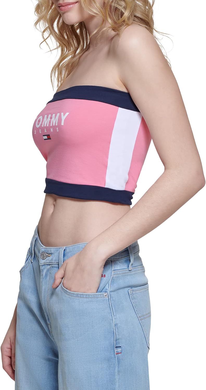 Tommy Hilfiger womens Tommy Jeans Women's Fuse Logo Bandeau Bandeau