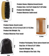 ANYOUI Beard Comb Brush Set Bristle Brush and Wood Beard Combs Long Beard Grooming and Beard Mustache Brush with Velvet Travel Pouch (3pcs)