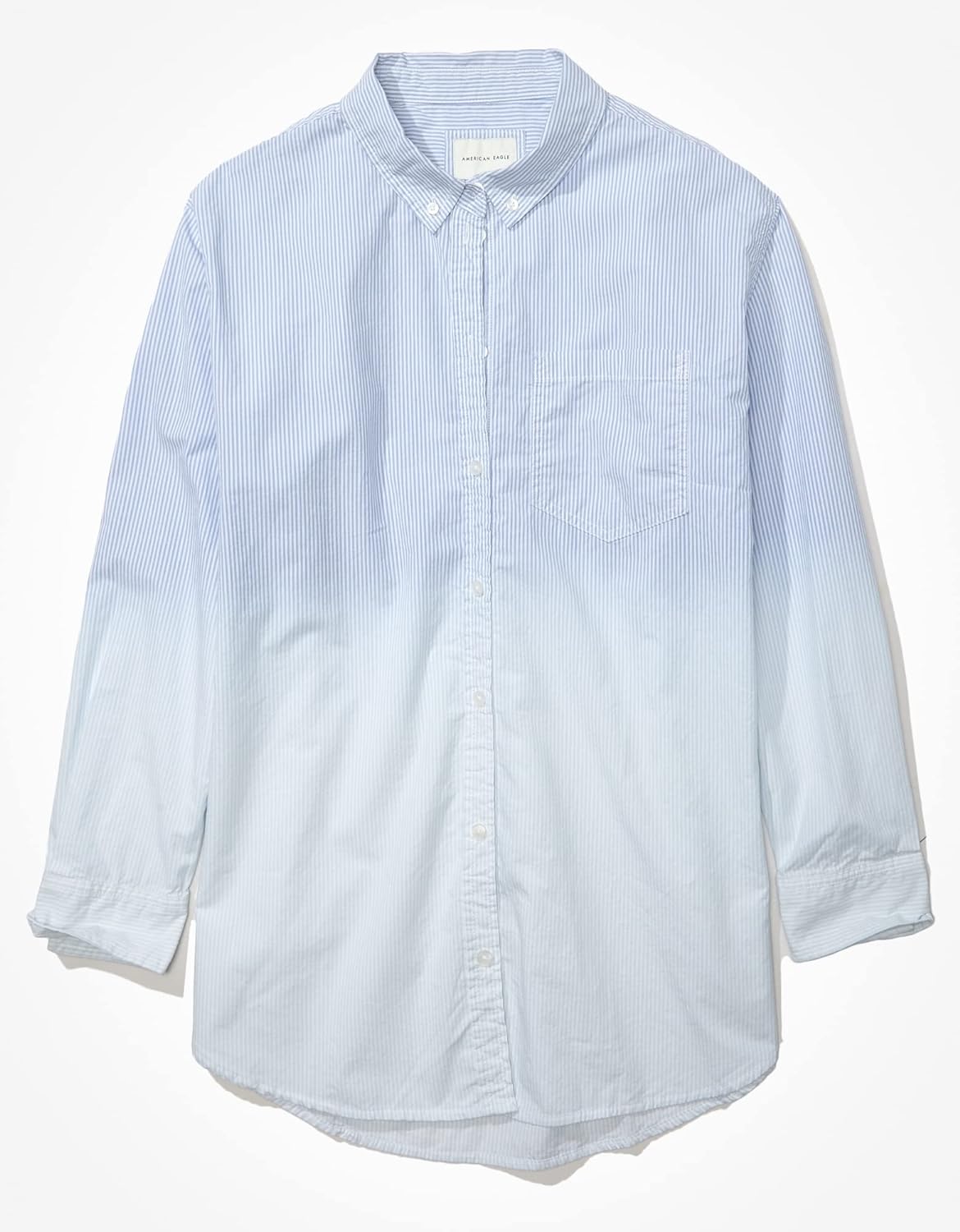 American Eagle Women U-0536-4289-400 Oversized Oxford Button-Up Shirt