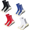 Men's Soccer Socks Anti Slip Non Slip Grip Pads for Football Basketball Sports Grip Socks, 4 Pair