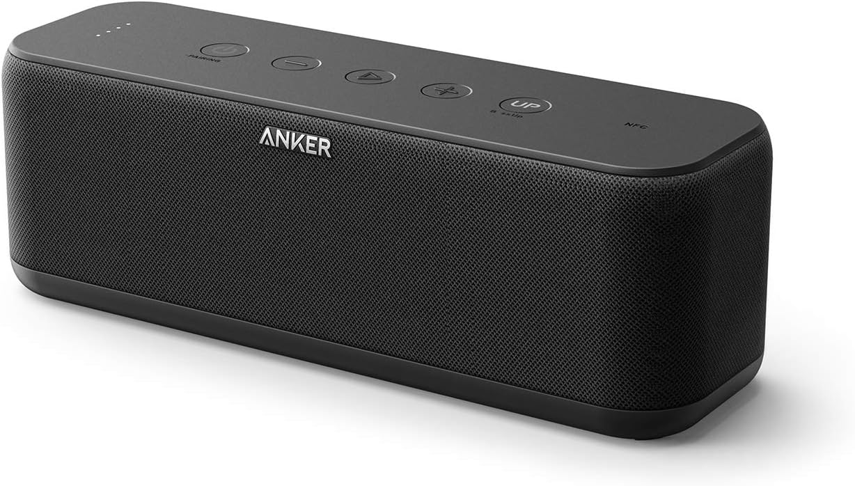 Anker 20W Portable Soundcore Boost IPX5 Water-Resistant Bluetooth Speakers with BassUp Technology and 12H Playtime for iPhone, Samsung and More