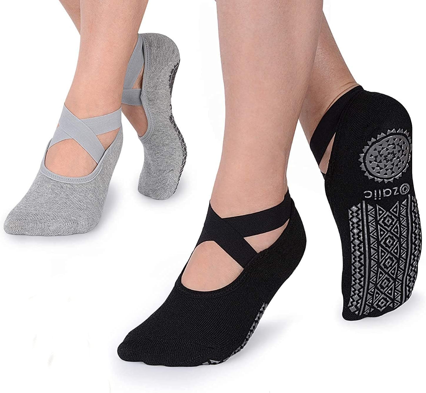 AioTio Strap Non-slip Yoga Socks for Women,Yoga Special Sports Socks,PVC Particles not Only Non-slip but Also Can Massage the Soles of the Feet