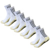 Men's Soccer Socks Anti Slip Non Slip Grip Pads for Football Basketball Sports Grip Socks, 4 Pair