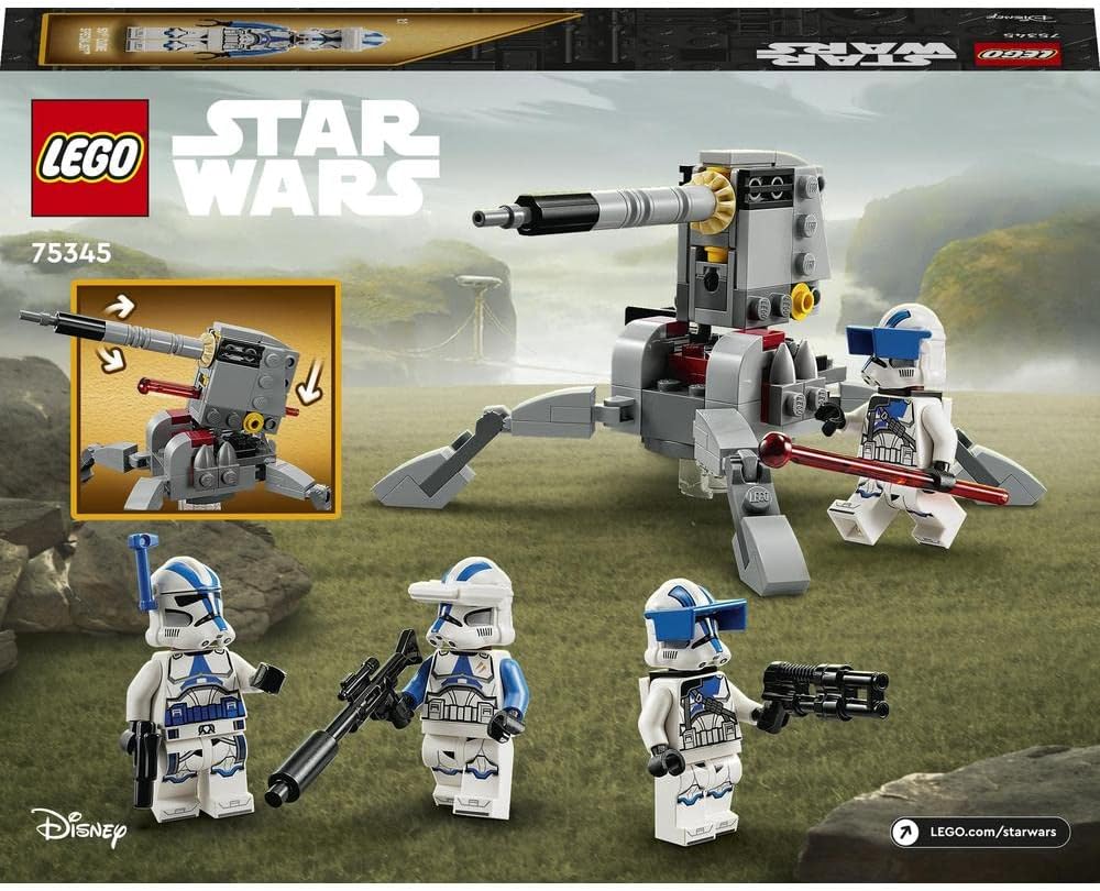 LEGO Star Wars 501st Clone Troopers Battle Pack, Official Star Wars x LEGO Building Blocks Set, Age 6+, 75345 (119 pieces)