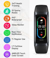 Fitness Tracker with Heart Rate Monitor, Step Counter, Sleep Monitor Calorie Tracking, Activity Tracker with 1.1" AMOLED Touch Color Screen, Waterproof Step Tracker for Android iPhon Women Men, Black