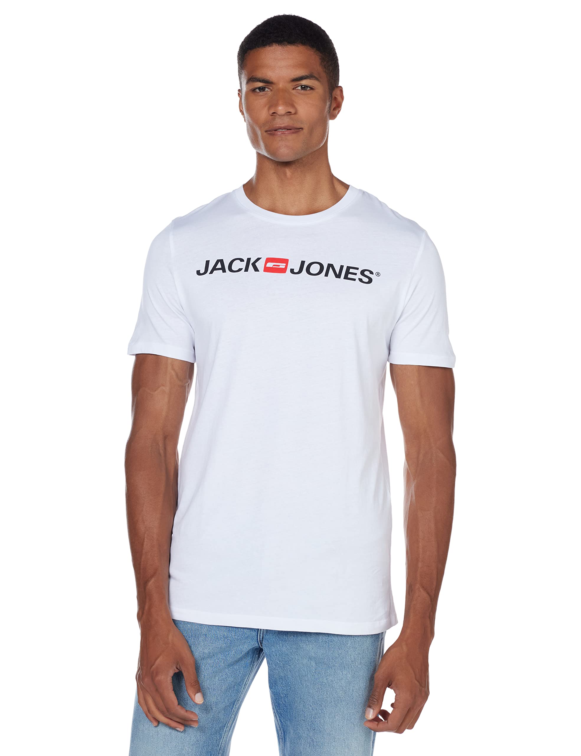 Jack & Jones Mens Jjecorp Logo Tee Ss Crew Neck Noos Slim Fit T-Shirt (pack of 1)