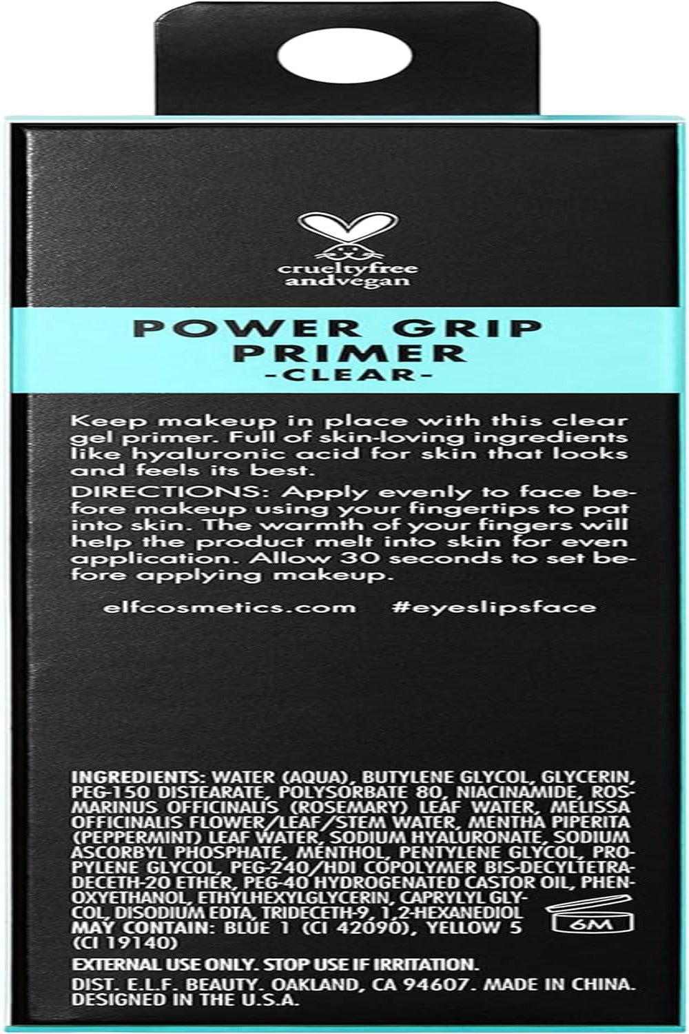 "e.l.f. Primer Power Grip Moisturizing Face Gel for Smoothing, Makeup Setting, and Skin Hydration, 6 ounces"