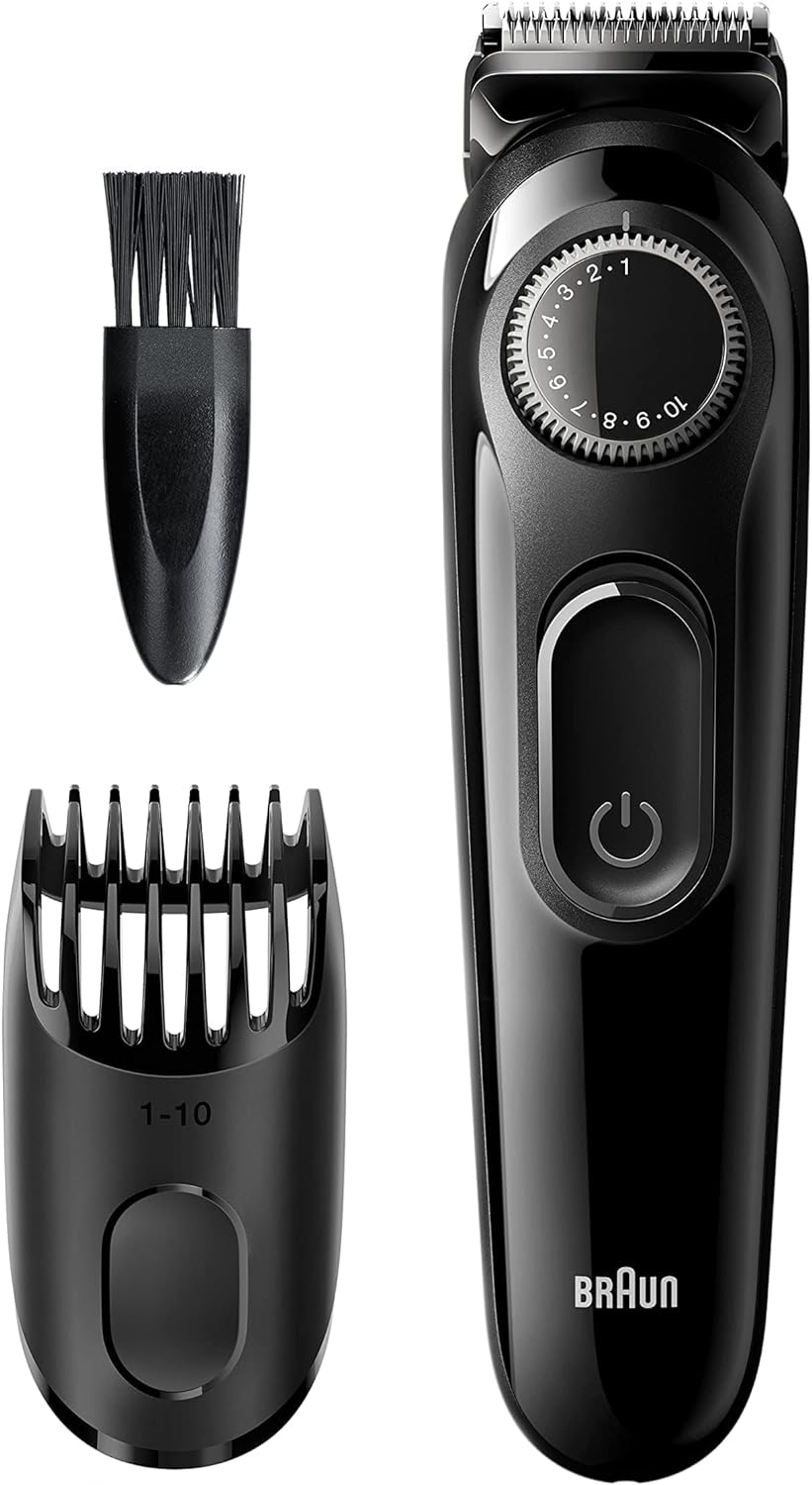 Braun BT 3222 Beard Trimmer and Hair Clipper for men, 20 Length Settings, Black