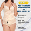 ChongErfei 3-in-1 Postpartum Support Waist Belt Shapewear Slimming Girdle, Beige, One Size