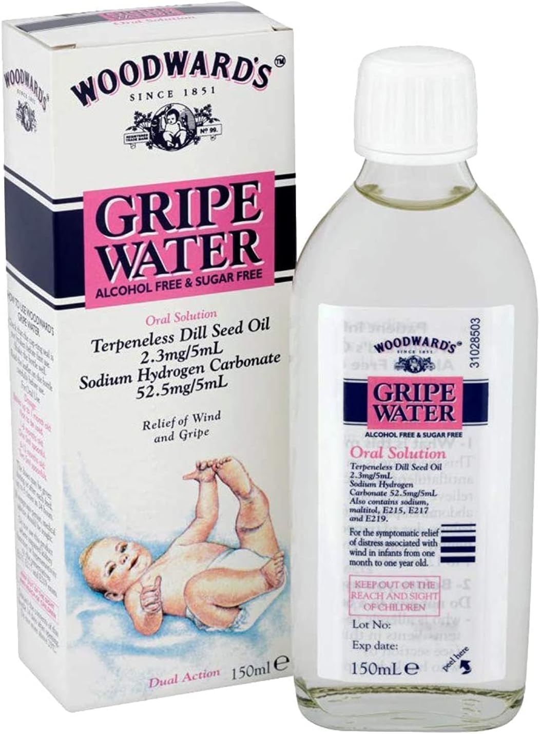 1 x 150ml Gripe Water Oral Baby Newborn Infant Natural Gas Wind Tummy Relief