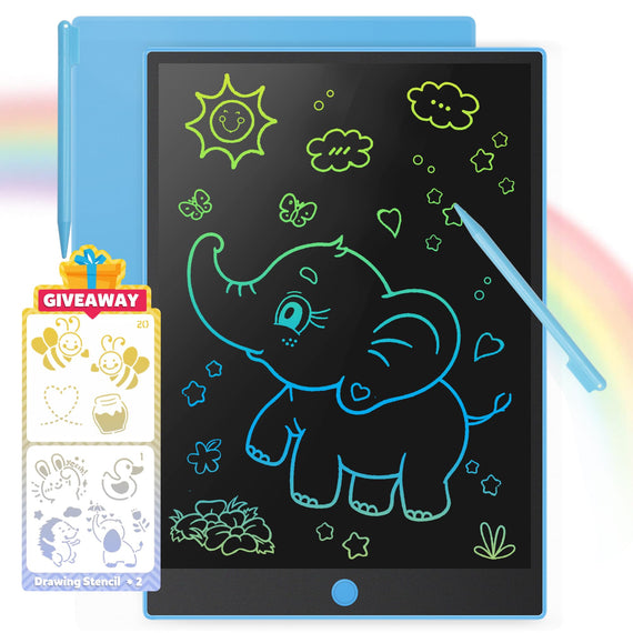 14 Inch LCD Writing Tablet for Kids, Toys for Girl, Drawing Pad. Doodle Board with Erase, Lock Function & Colorful Screen. Digital Notepad for Toddlers. Learning Girls Gifts for 3 + Year Old - Blue