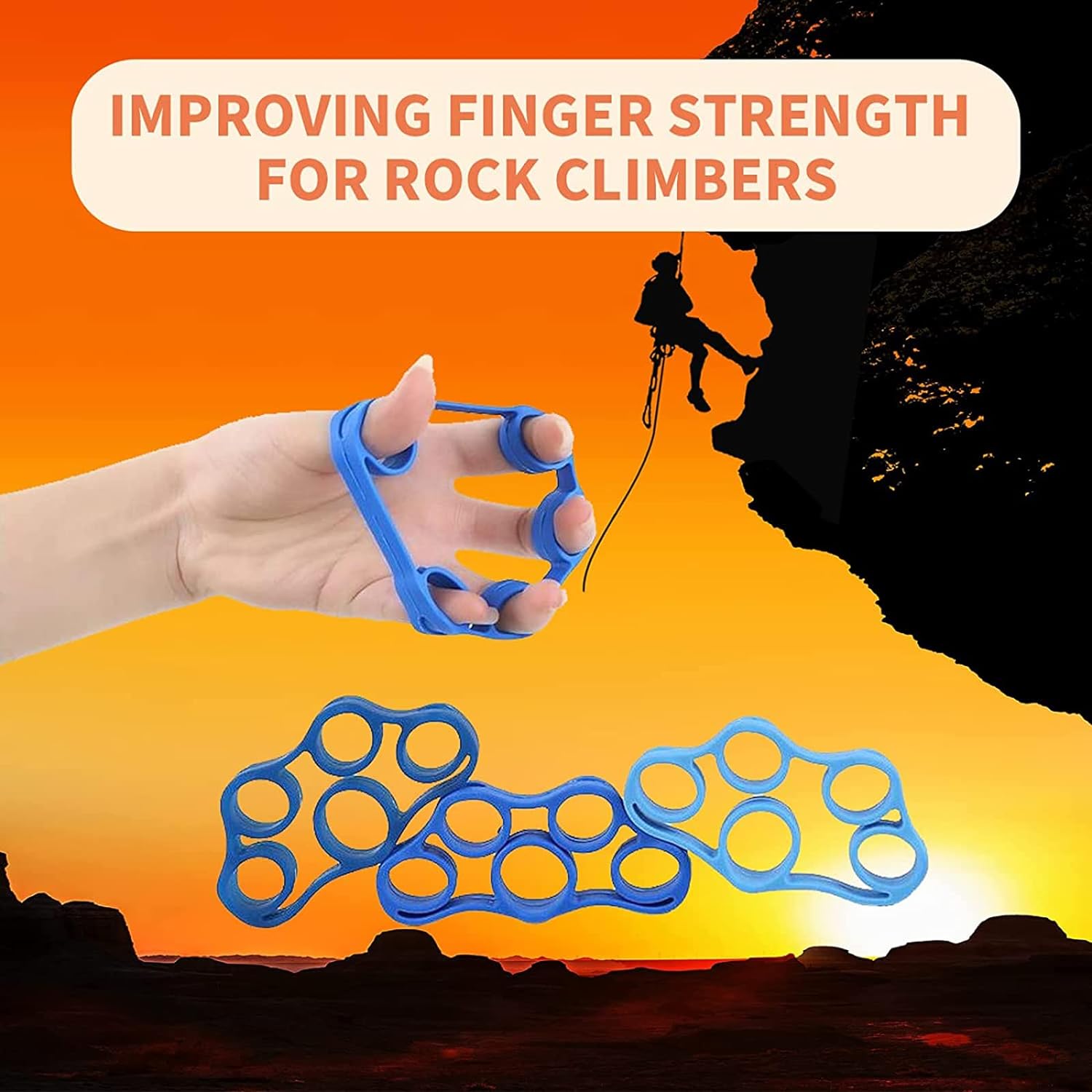 Finger Exerciser, Hand Grip Strengthener, New Material,Forearm Grip Workout, Finger Stretcher, Relieve Wrist Pain, Carpal Tunnel