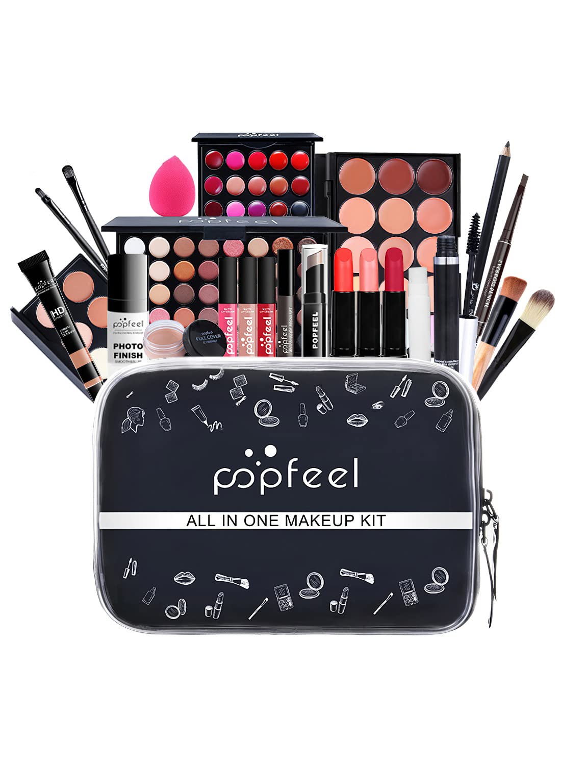 All in One Makeup Kit Multi-Purpose Makeup Set Professional Designed for Women Full Kit Makeup Must-Have Starter Kit Suitable for Beginners and Professionals 25 Pcs Set-KIT003