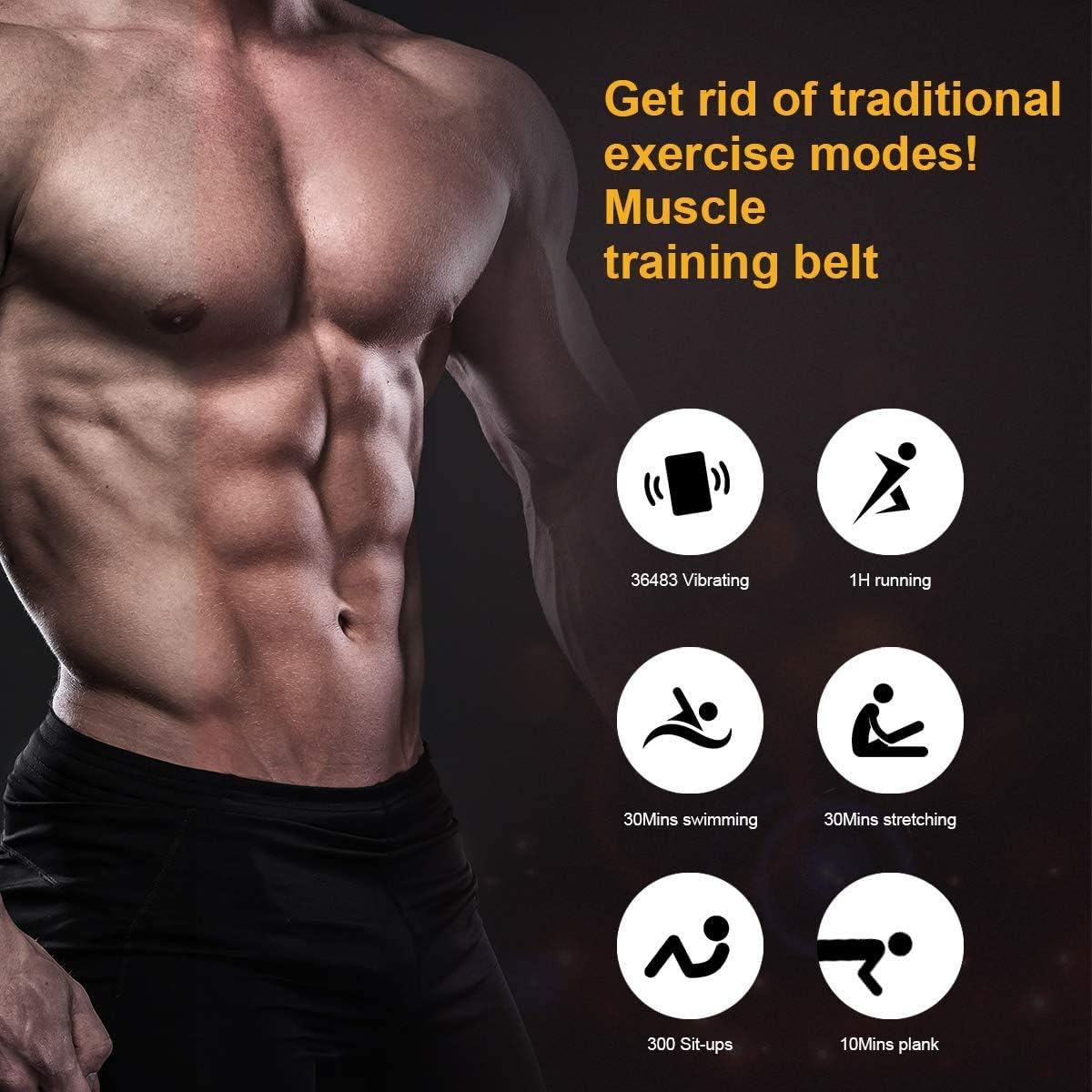 Cocosmart Abdominal Muscle Toner Abs Stimulator EMS Fitness Belt Electronic Waist Trimmer Slim Flat and Stomach Workout Toning Massager Trainer Belt for Men and Women Arm Abdomen Thigh Leg