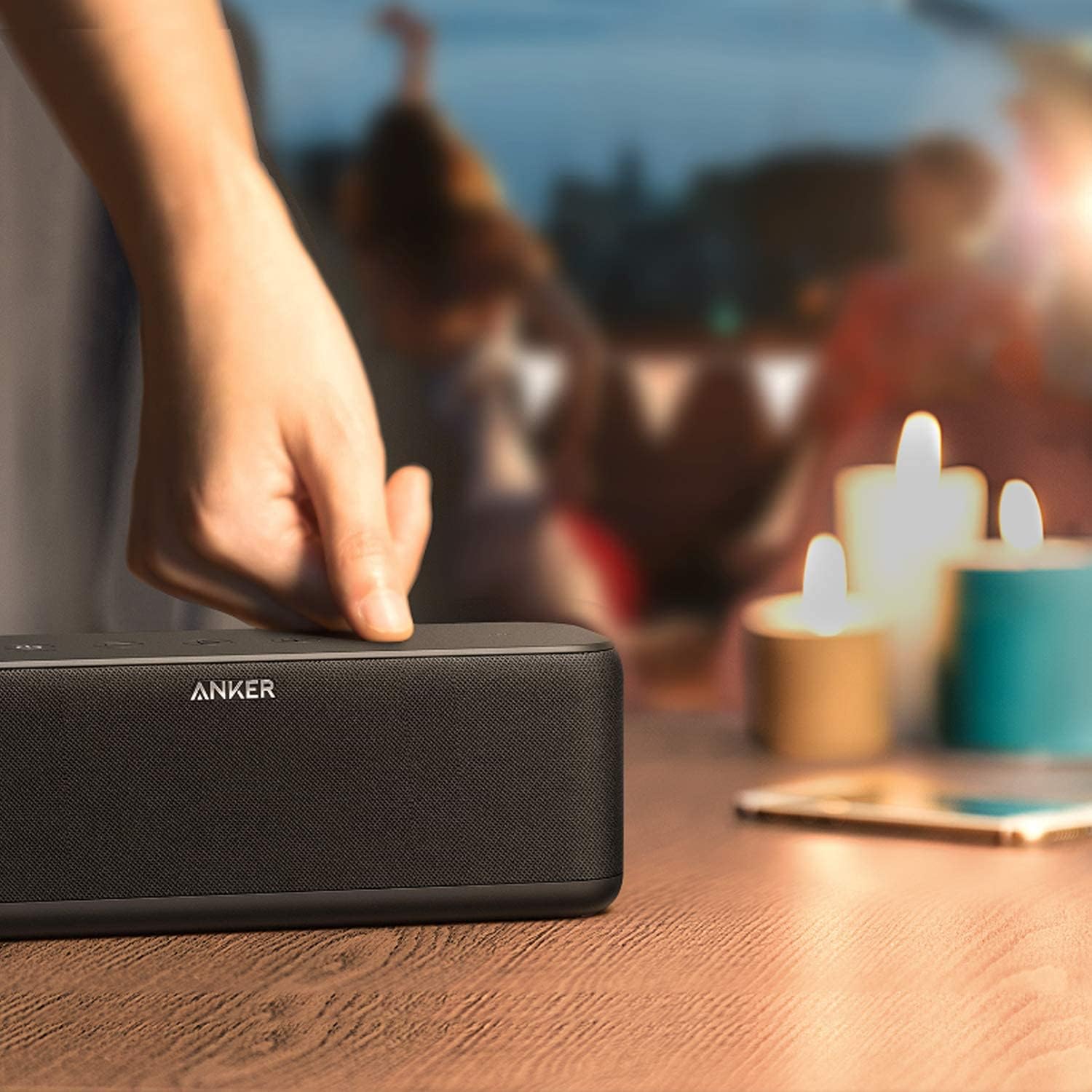 Anker 20W Portable Soundcore Boost IPX5 Water-Resistant Bluetooth Speakers with BassUp Technology and 12H Playtime for iPhone, Samsung and More