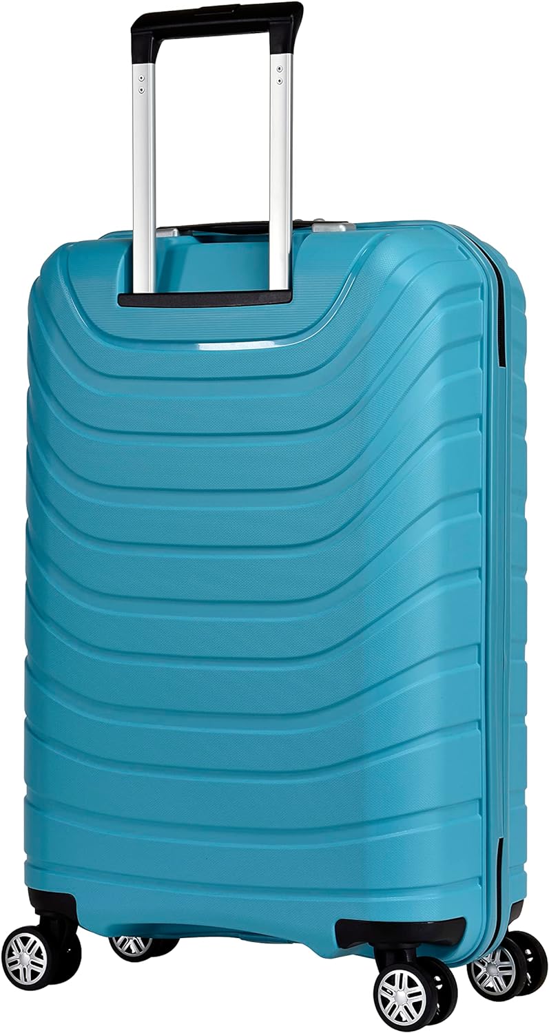 Eminent Suitcase Hard Shell Luggage Lightweight Polypropylene Quiet Double Wheels TSA Lock B0011 (Checked Luggage 24-Inch, Dark Blue)