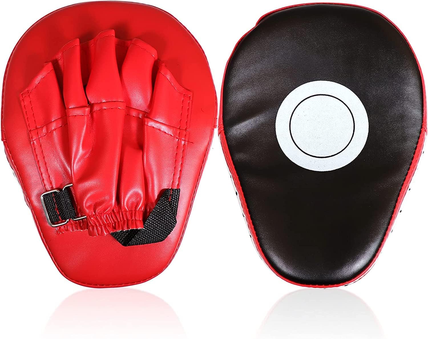 1Pcs Boxer Target Punching Mitts Kickboxing Muay Boxing Mitts Training Focus Punch Mitts Bags Hand Target Pads for Kids, Men & Women (Red and Black)