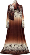 FindsCorner - Tarha Abaya Prayer Dress Prayer Dress اسدال الصلاه Plus, Free Size For Muslim Women, Soft Breathable Elastic Super Comfy Clothe Material (Brown)