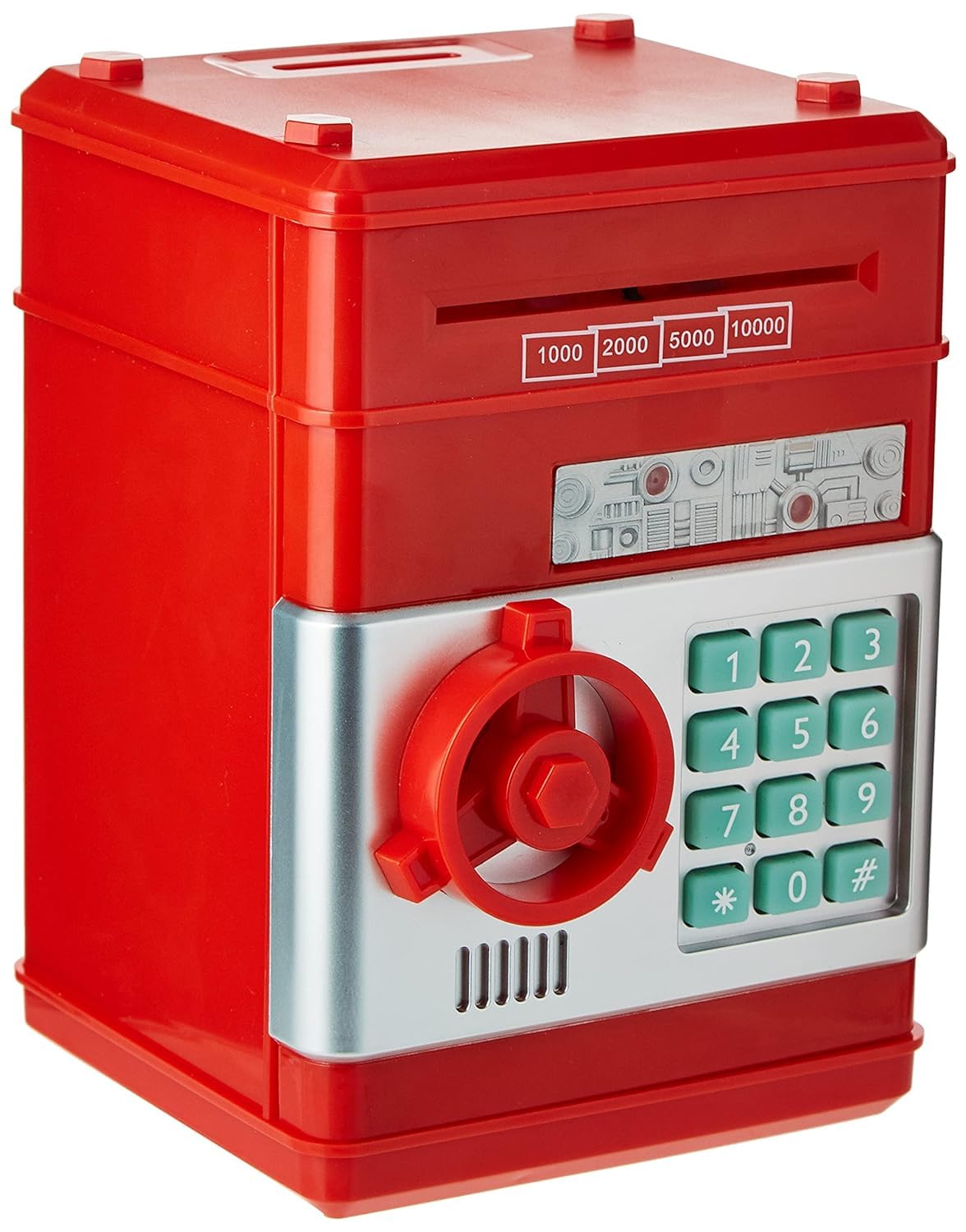 ECVV Kids Mini Electronic Money Bank Coin Cash Saving Box,RED, One Size