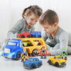 5 in 1 Transport Carrier Truck Toys Set,Toys for 18 Months + Boys and Girls,Friction Powered Car Toys Play Vehicle Toys, birthday Gifts for Boys Girls