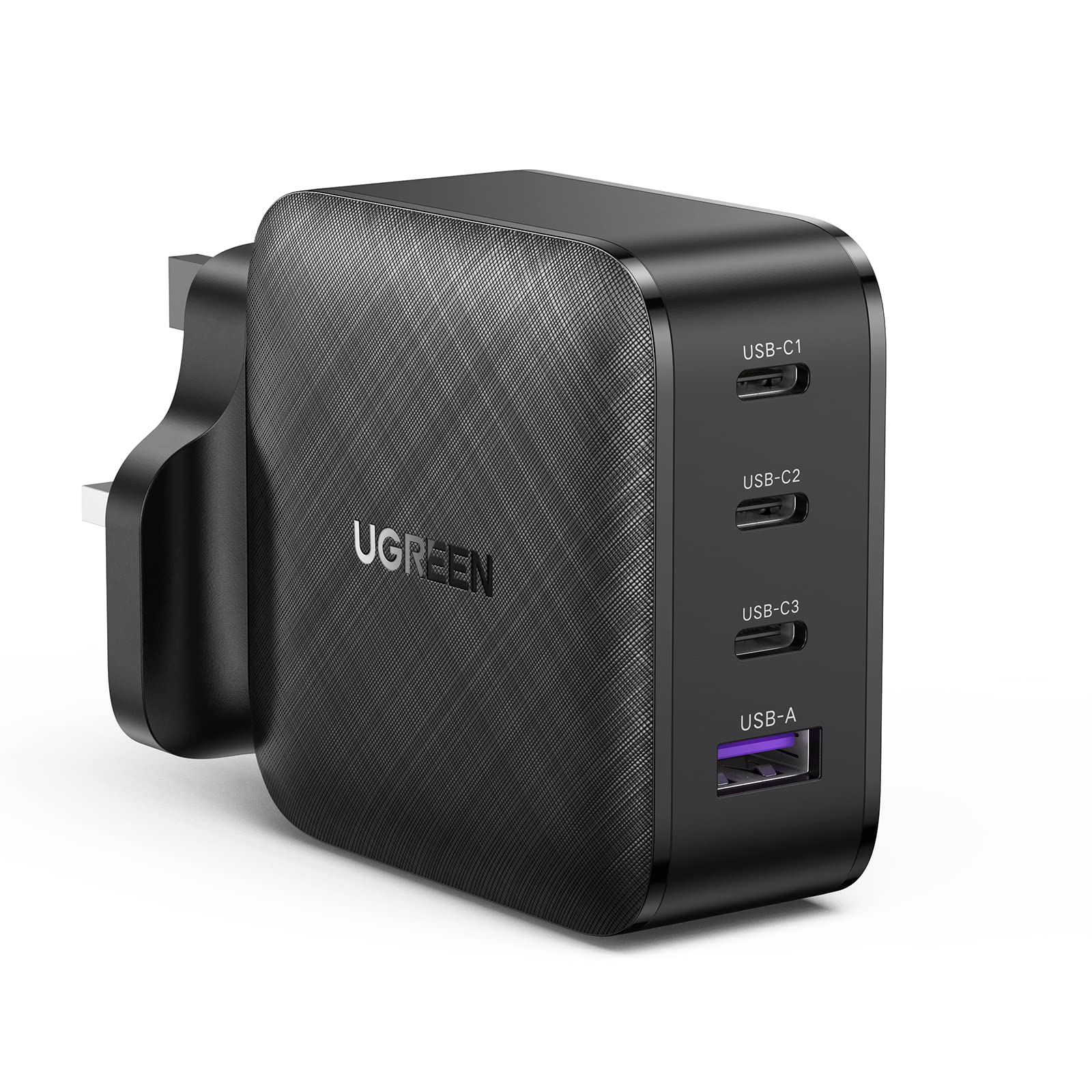 UGREEN 4 Ports USB C GaN Charger Plug Type C PD 65W QC 3.0 Fast Wall Mains Power Delivery Adapter for Laptops, MacBook Pro/Air, Steam Deck, iPad, iPhone,Samsung, Huawei, Oneplus, Xiaomi, Dell, Lenovo