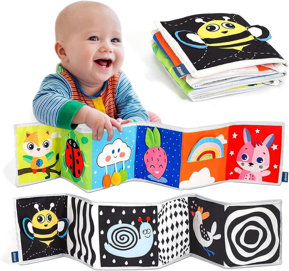 Baby toys 0-6-12 months boy girl gifts,infant tummy time toys 0-3-6 months, black and white high contrast soft baby books for 0-6 months, montessori senory toys for babies 6-12 months newborn toys