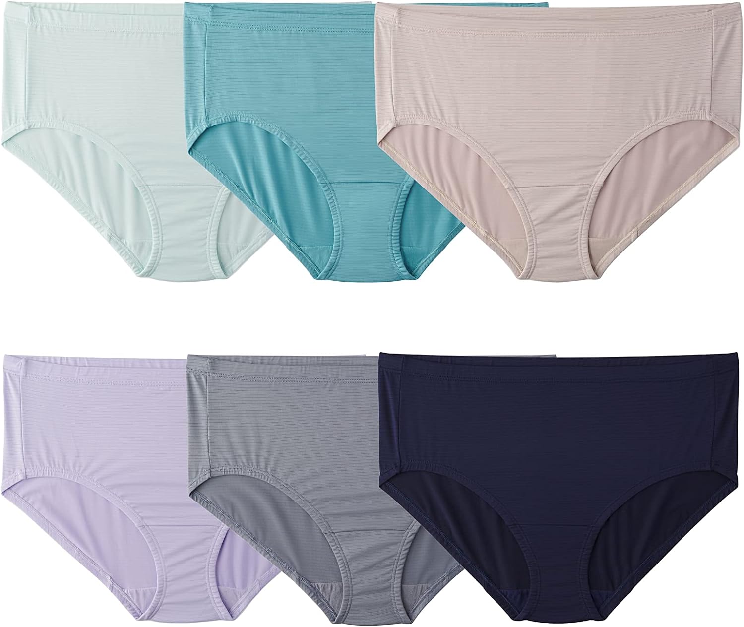 Fruit Of The Loom Women's Underwear Moisture Wicking Coolblend Panties