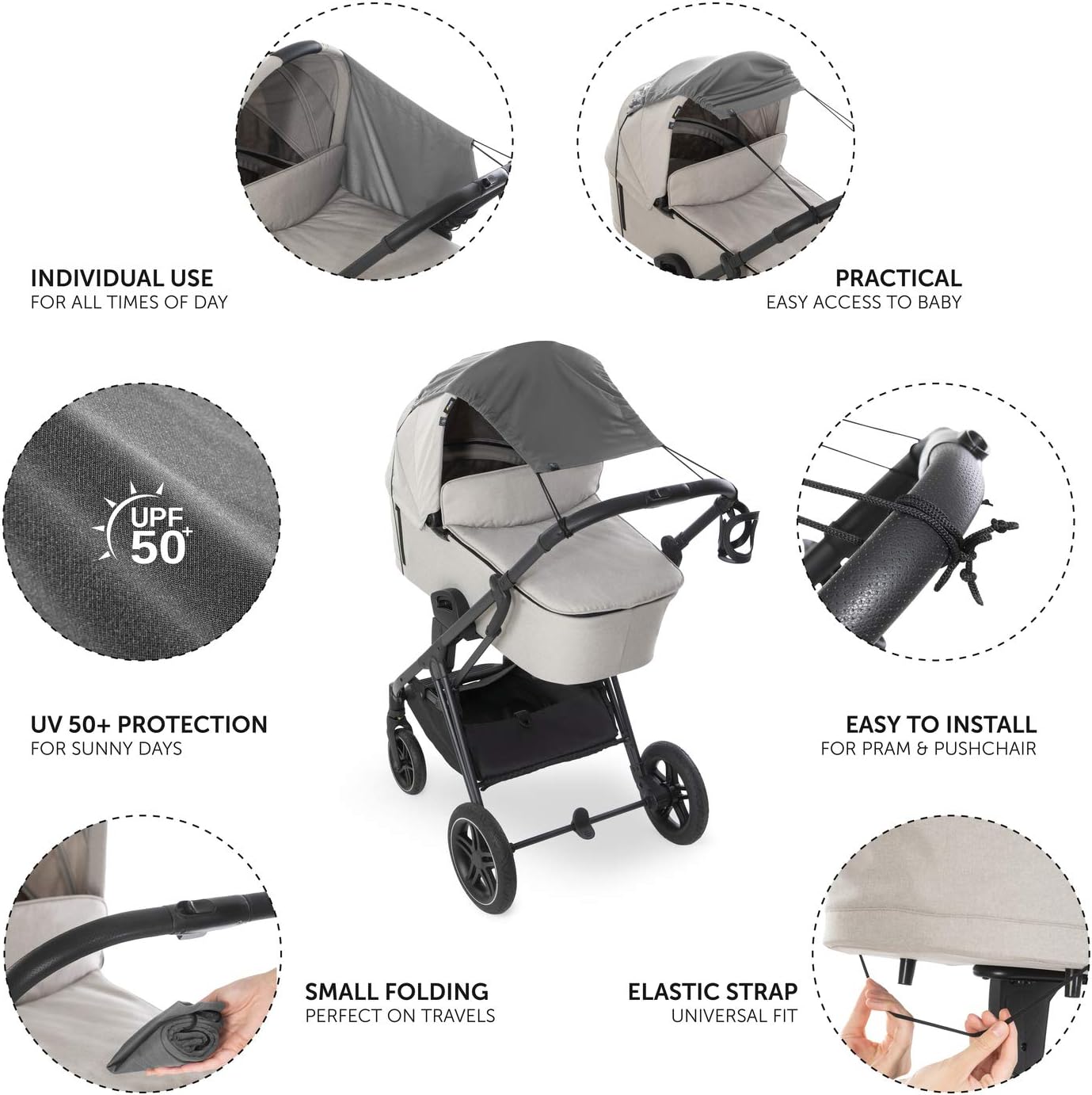 Hauck - stroller accessories Sunshade - Grey