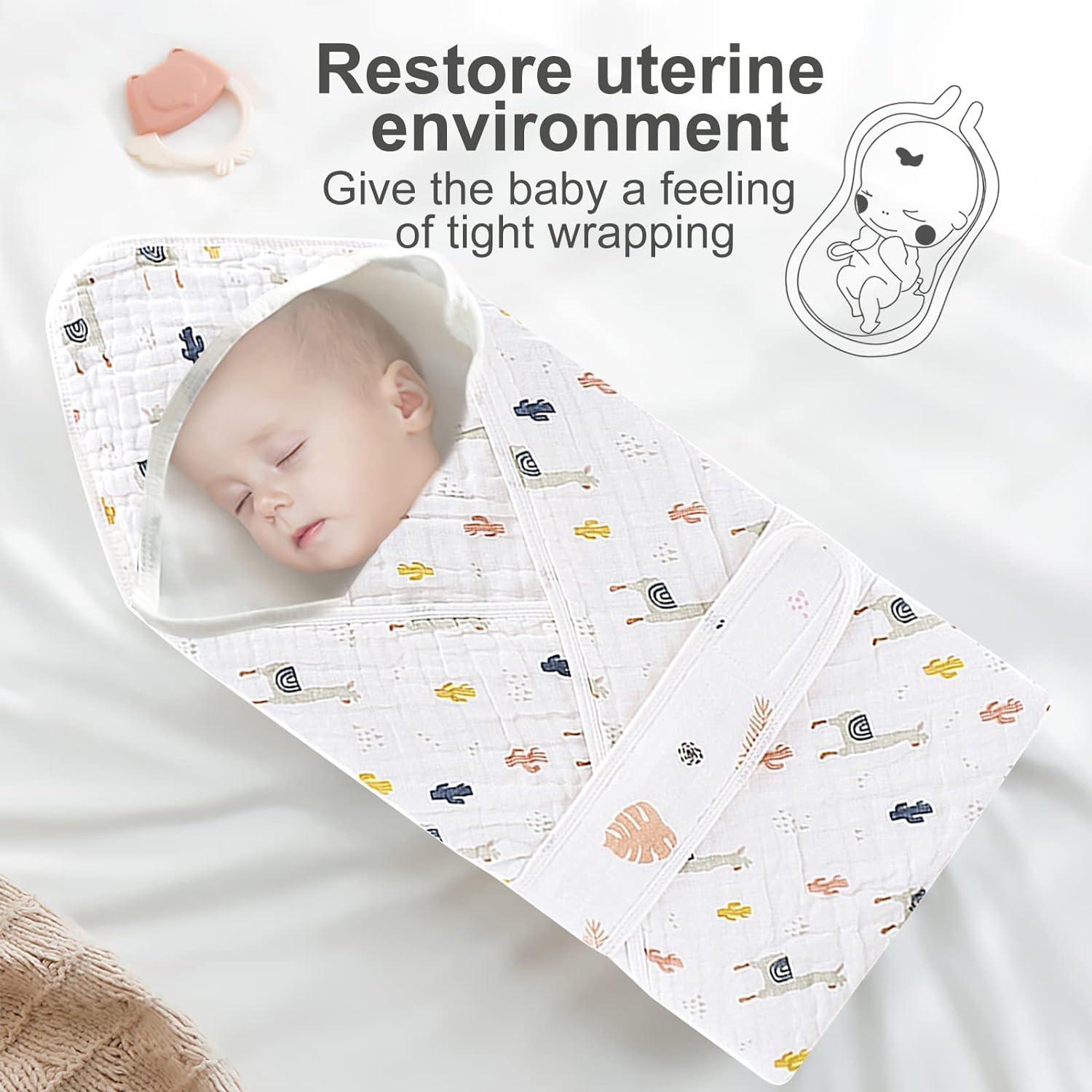Baby Swaddle Wrap Blanket, Breathable Cotton Adjustable Swaddling Blanket for Newborn Infant Unisex 0-12 Months(Spacecraft)