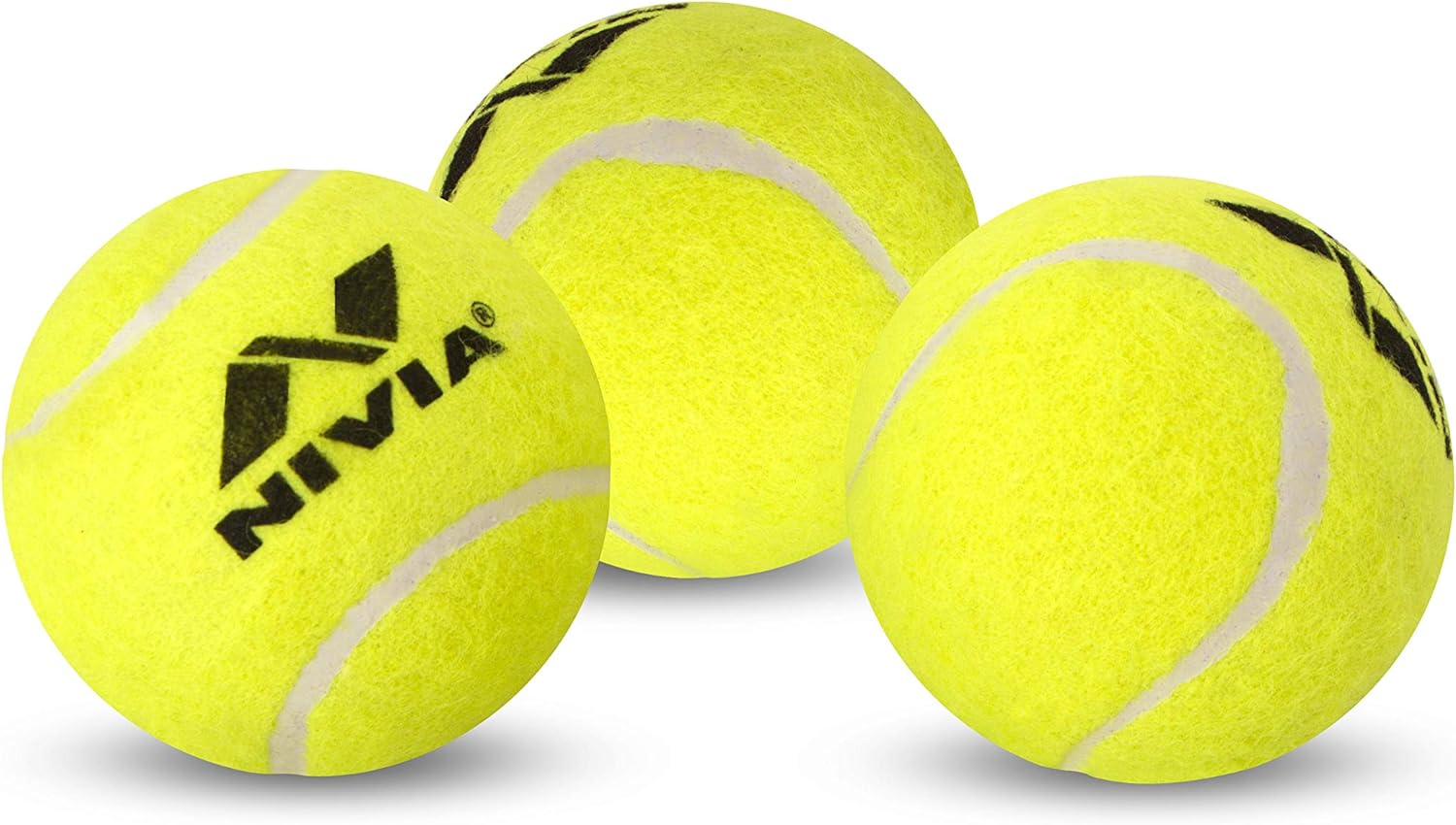 Nivia Light Weight Rubber Tennis Cricket Ball, Pack of 12 (Yellow)