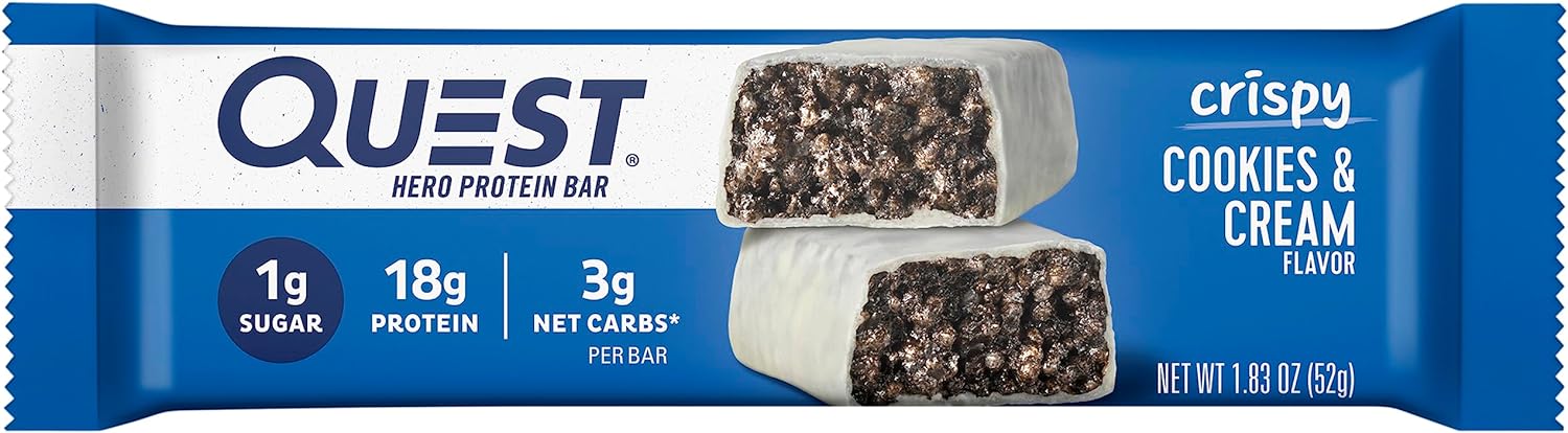 Quest Nutrition Cookies & Cream Hero Protein Bar - Pack of 12