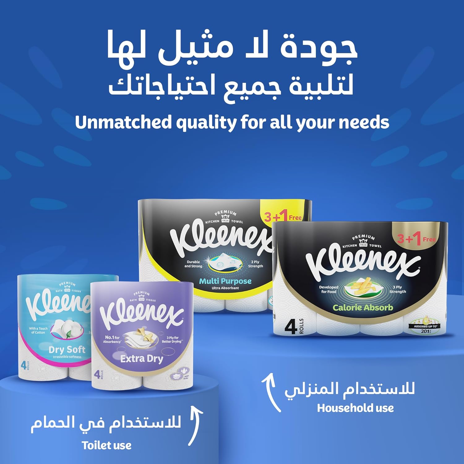 Kleenex Original Facial Tissue, 2 PLY, 10 Tissue Boxes x 76 Sheets, Soft Tissue Paper with Cotton Care for Face & Hands