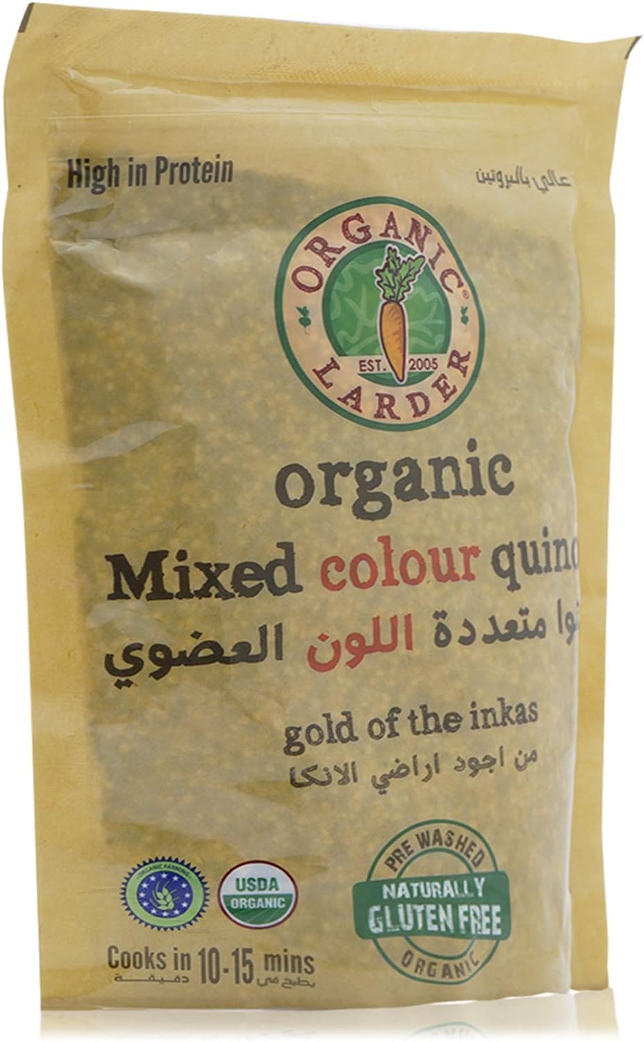 Organic Larder Mixed Colour Quinoa, 340 G, Beige