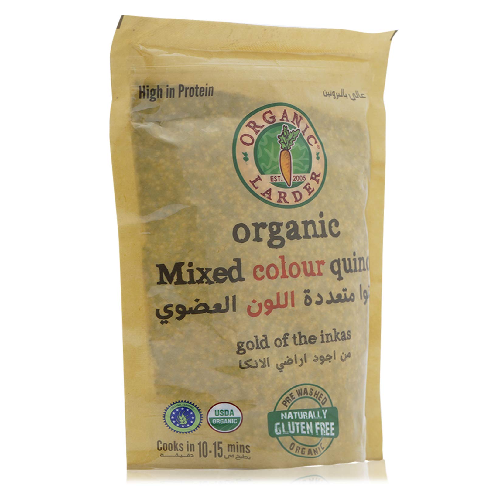 Organic Larder Mixed Colour Quinoa, 340 G, Beige