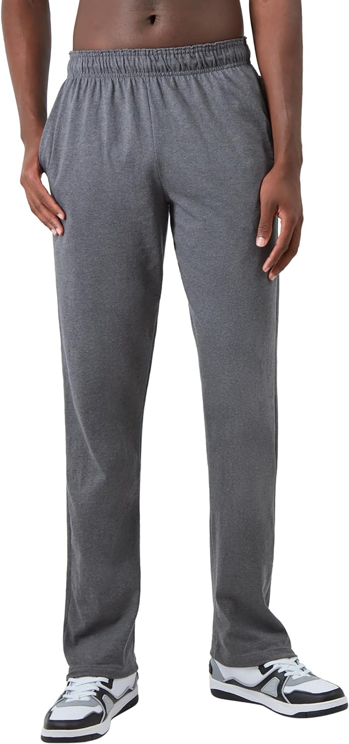 Champion Men's Open Bottom Light Weight Jersey Sweatpant