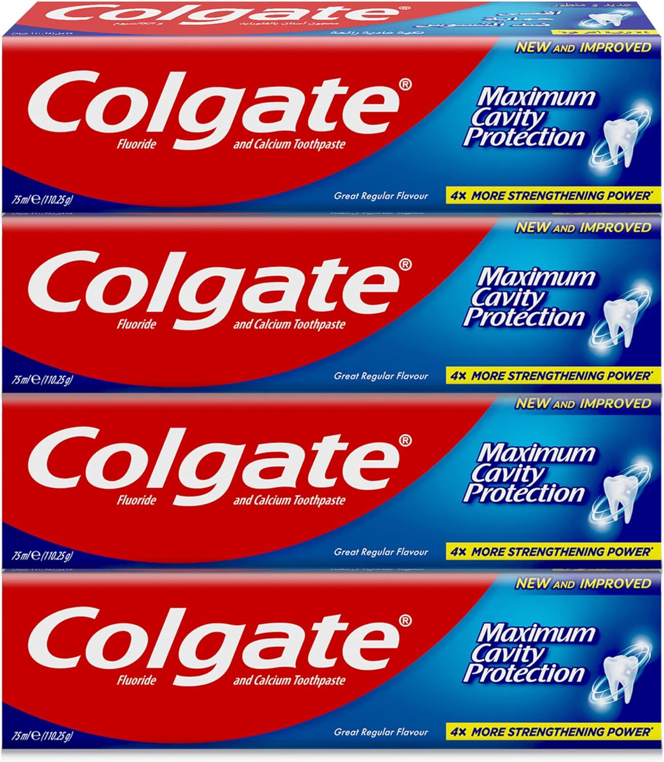 Colgate Maximum Cavity Protection Toothpaste Great Regular Flavour 75 Ml (4Pack)