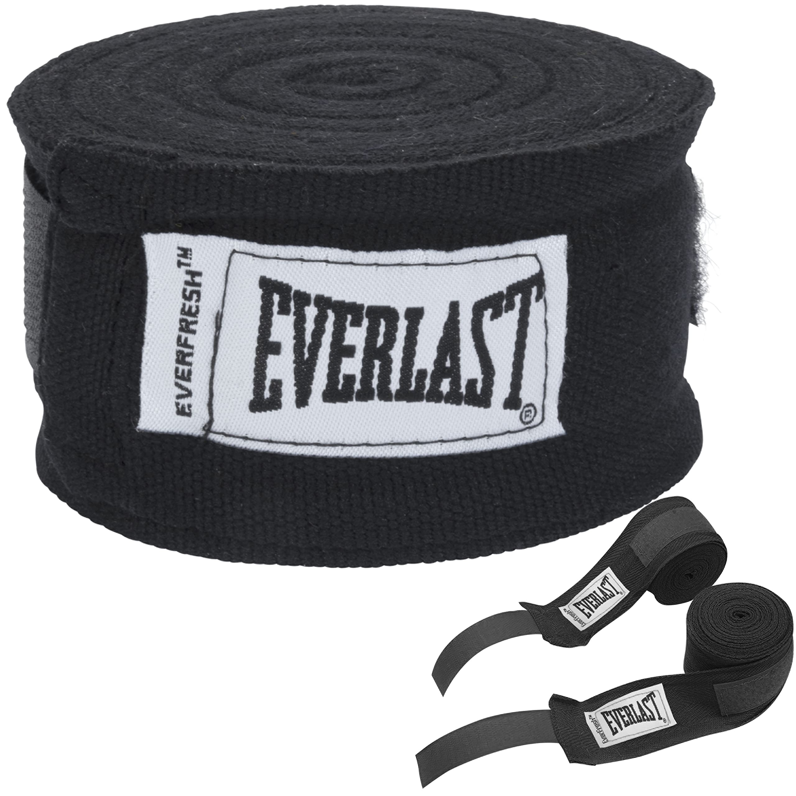 Everlast Hand Wraps Black 120 Inch (4455BP)