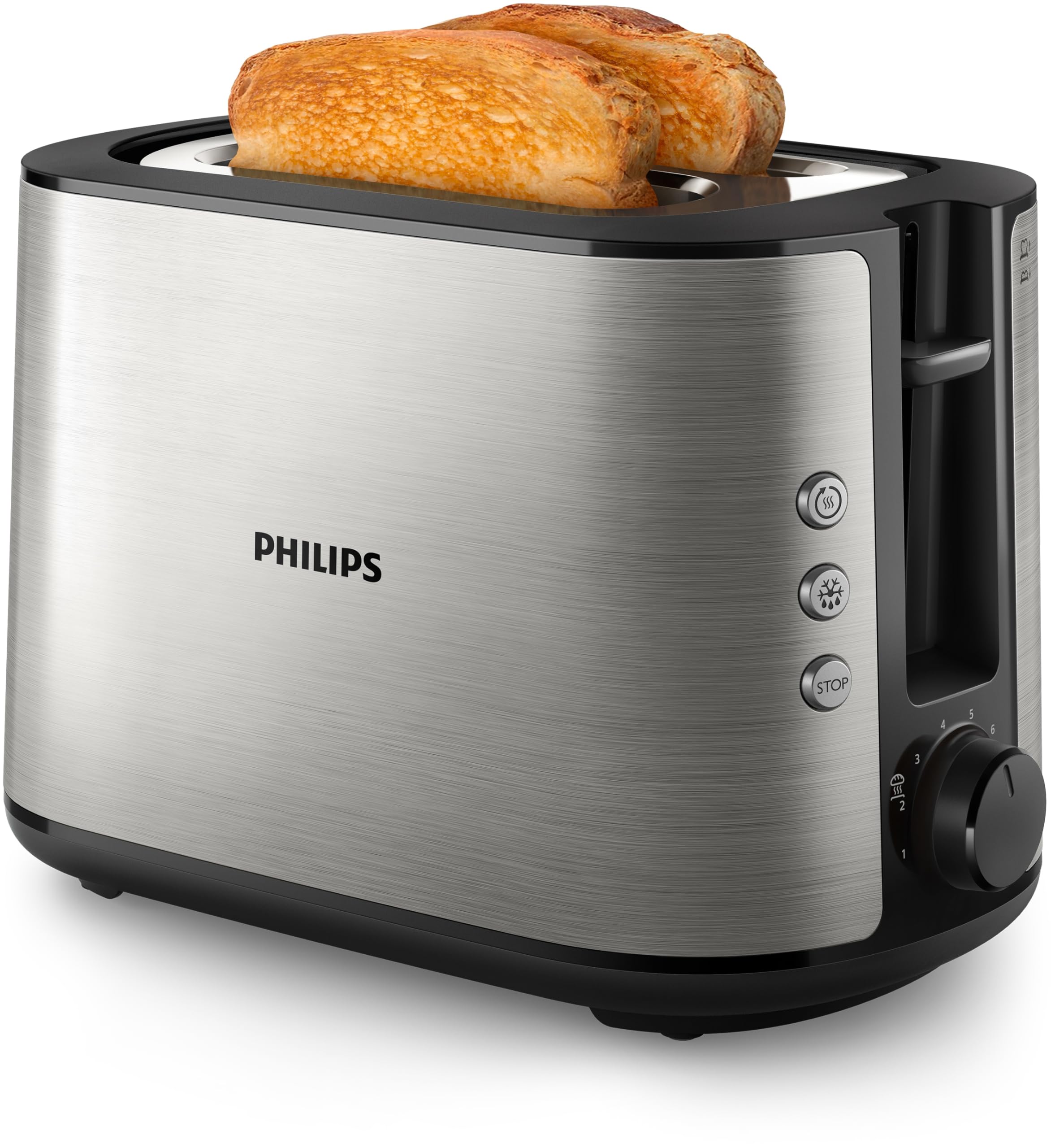 PHILIPS Viva Collection Toaster, Hd2650/91, Stainless Steel/Black