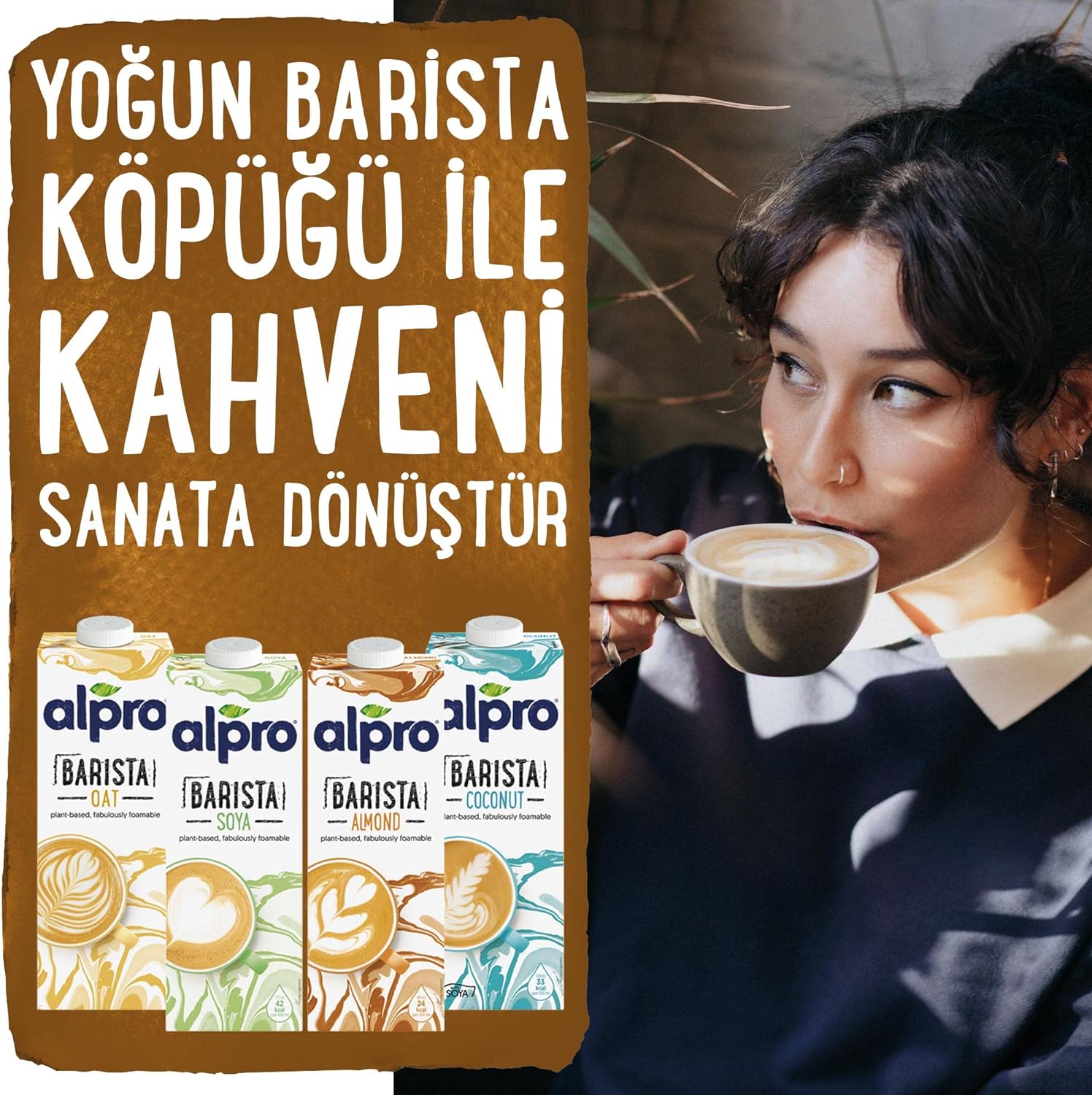 Alpro Barista Coconut Drink Vegan, Vegan, Dairy Free, Gluten Free, Lactose Free, Great Addition to Any Coffee, 1 Litre